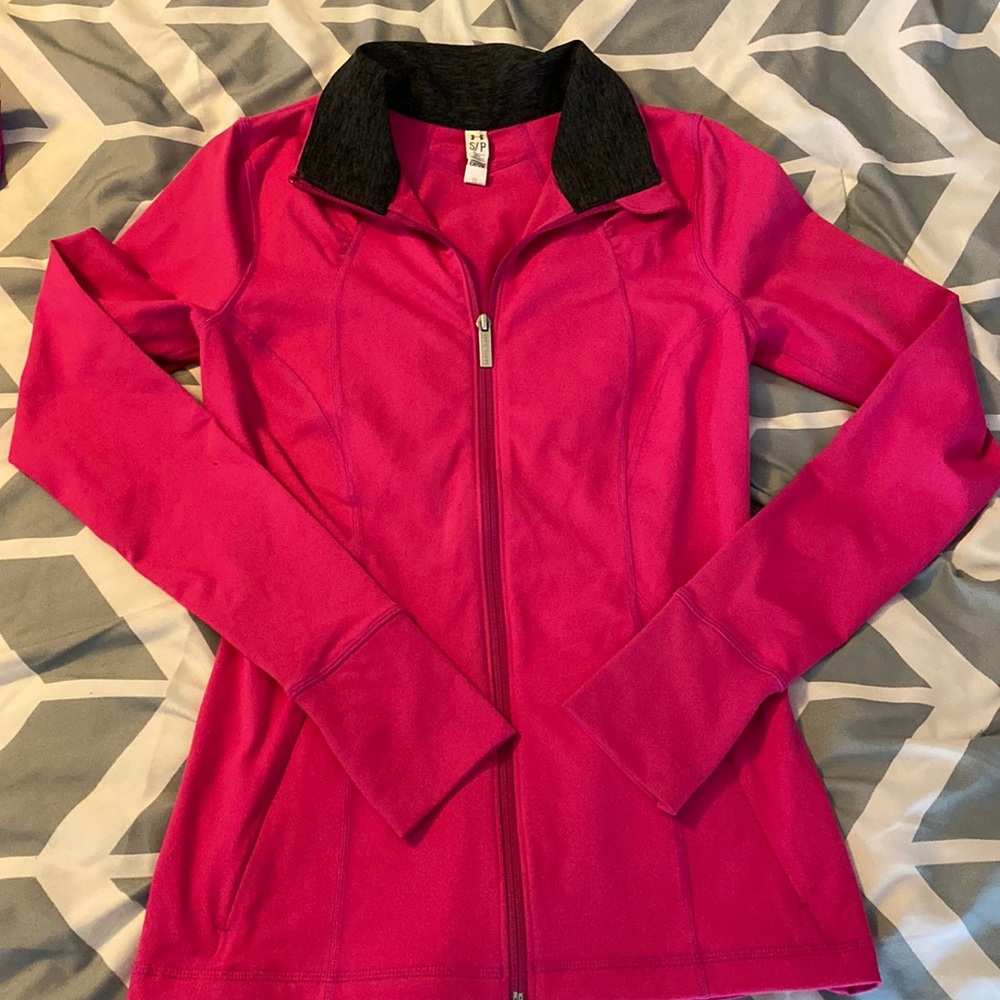 Under Armour Ladies fitted jacket. Pink size small